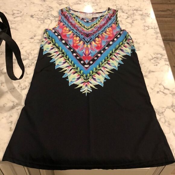 Patterned tribal tunic dress sz S - Picture 1 of 1